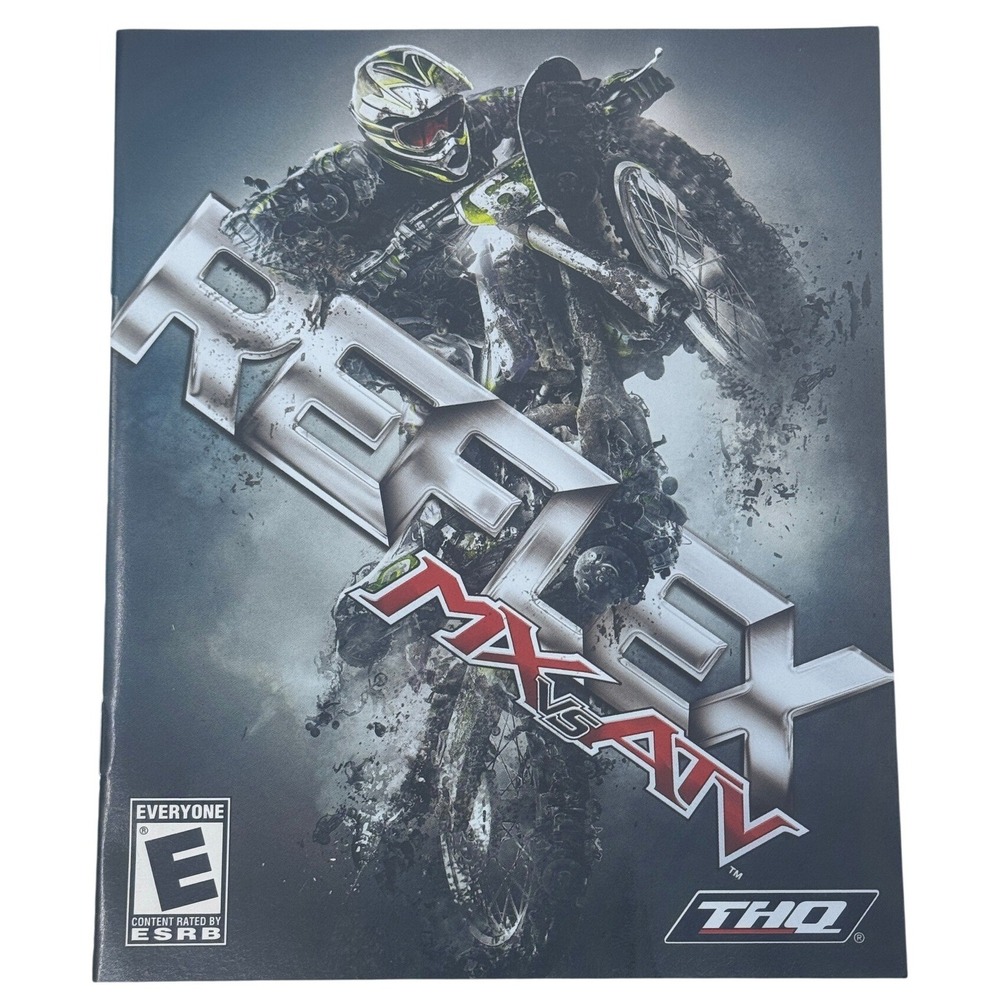 MX vs ATV Reflex THQ Video Game Manual‎ Booklet PS3 Replacement